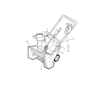 Decals Diagram and Parts List for 1695716 2009 Briggs and Stratton Snow Blower